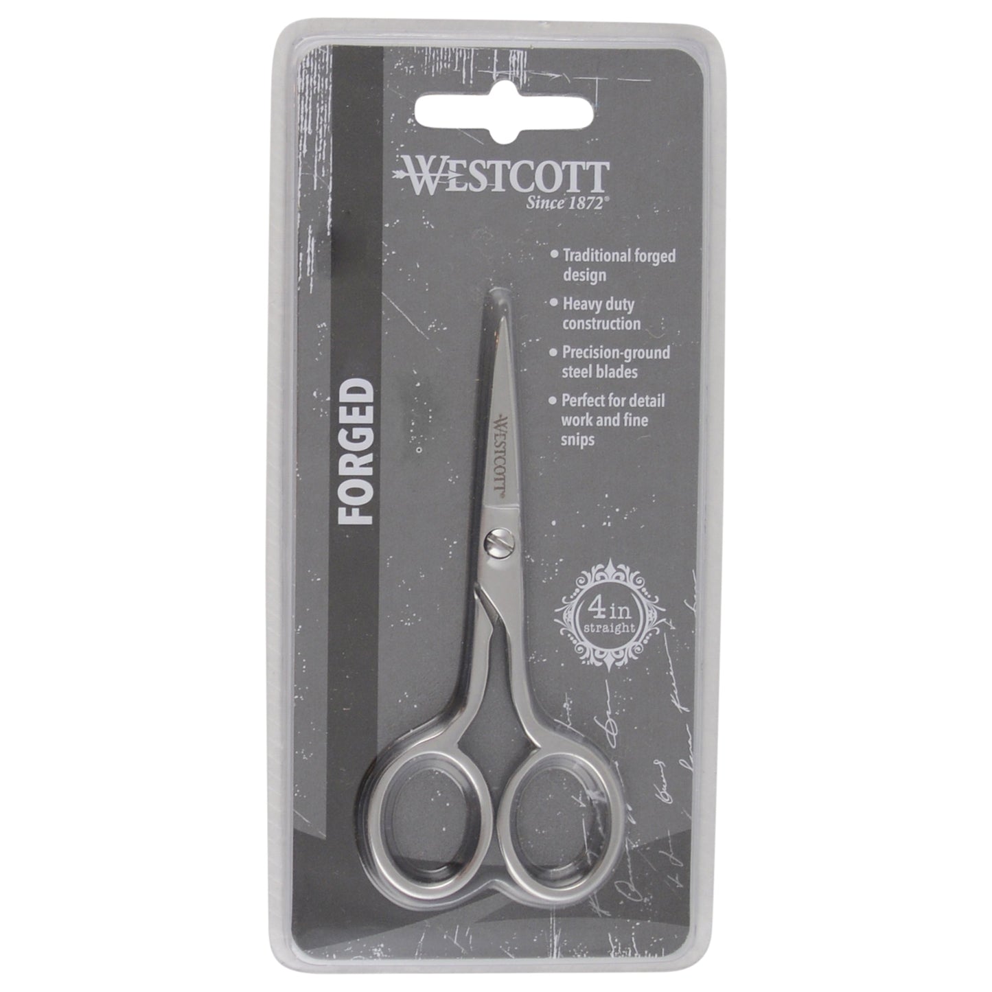 Westcott 4in Hot Forged Fabric Scissors Small Medium Duty Sharp Cutlery Grade Steel Sewing Crafting Supplies