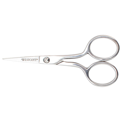 Westcott 4in Hot Forged Fabric Scissors Small Medium Duty Sharp Cutlery Grade Steel Sewing Crafting Supplies