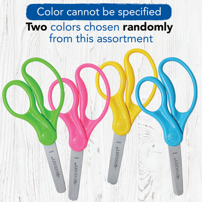 Westcott 5’’ Hard Handle Kids Scissors 2pk Blunt (13168) - World’s Favorite