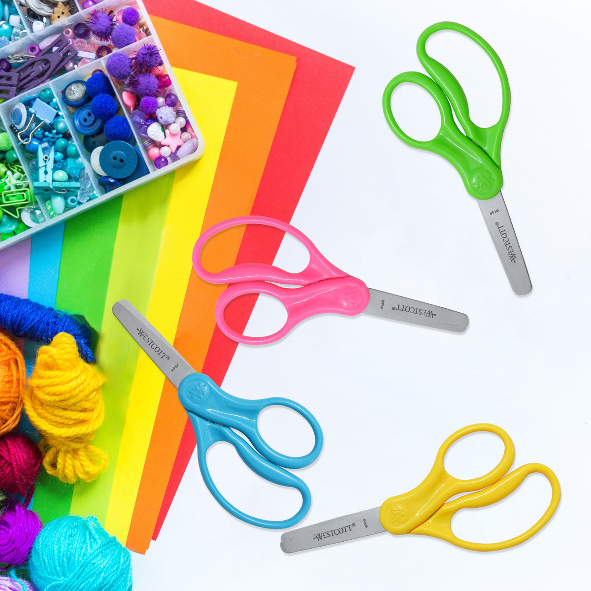 Westcott 5’’ Hard Handle Kids Scissors 2pk Blunt (13168) - World’s Favorite