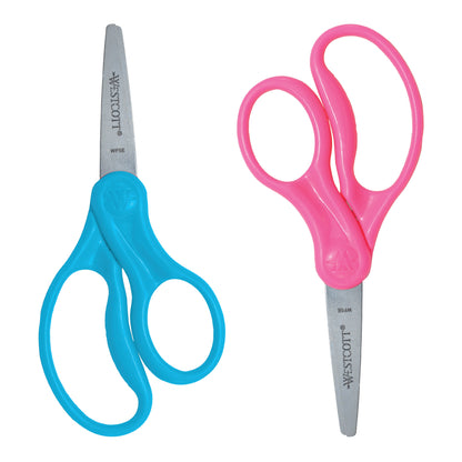 Westcott 5’’ Hard Handle Kids Scissors 2pk Pointed (13132) - 1