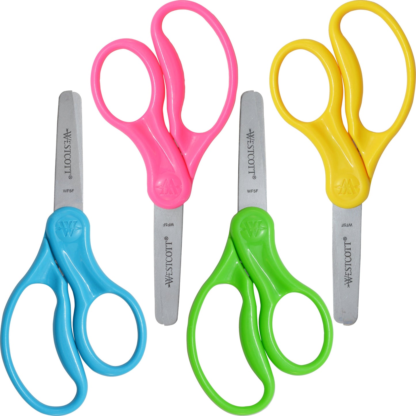Westcott 5’’ Hard Handle Kids Scissors Blunt Assorted Colors (13130) - World’s Favorite