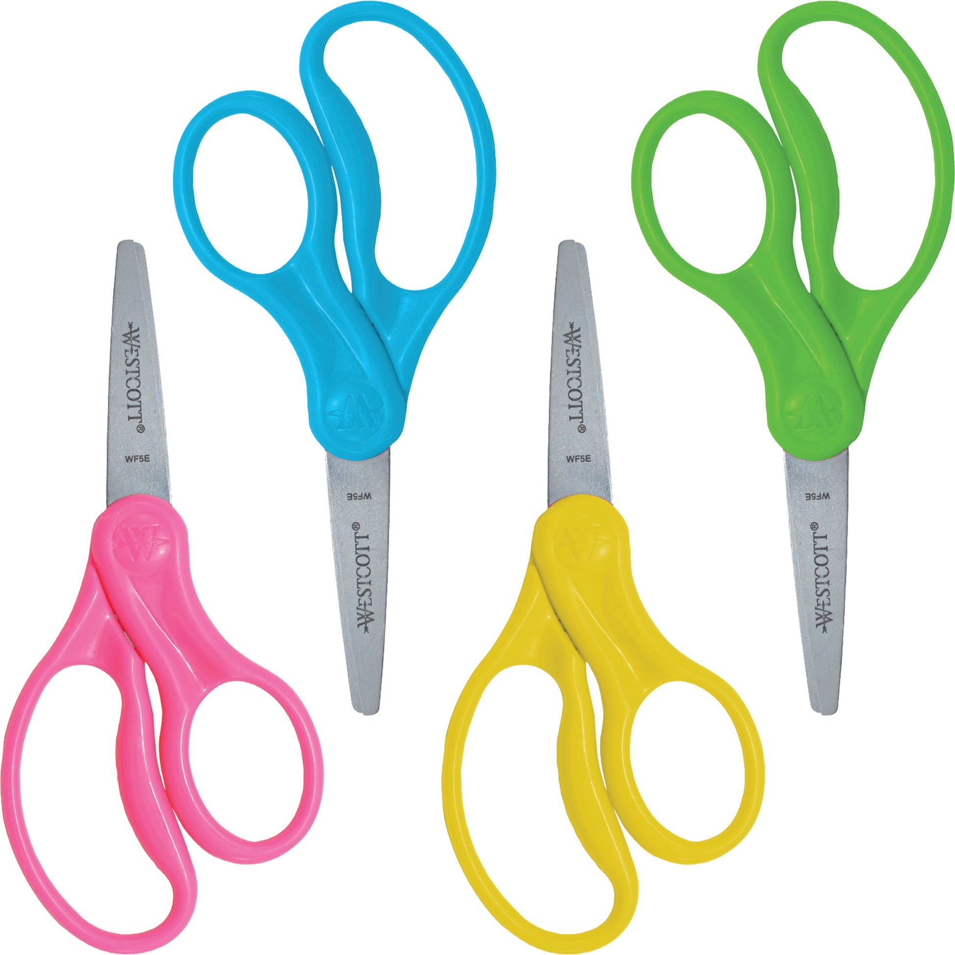 Westcott 5’’ Hard Handle Kids Scissors Pointed Assorted Colors (13131) - World’s Favorite