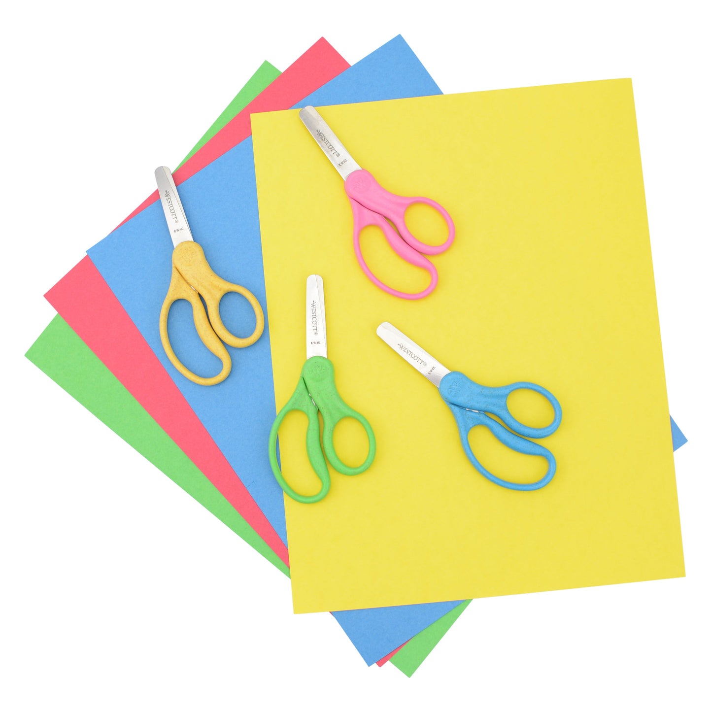 Westcott 5’’ KleenEarth Scissors 12-Pack for Kids Ages 4+ Recycled School and Craft Projects (00850-PARENT) - World’s