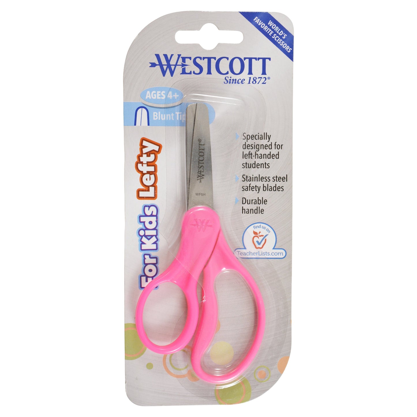 Westcott 5’’ Left Handed Kids Scissors Blunt Assorted Colors (13594) - World’s Favorite