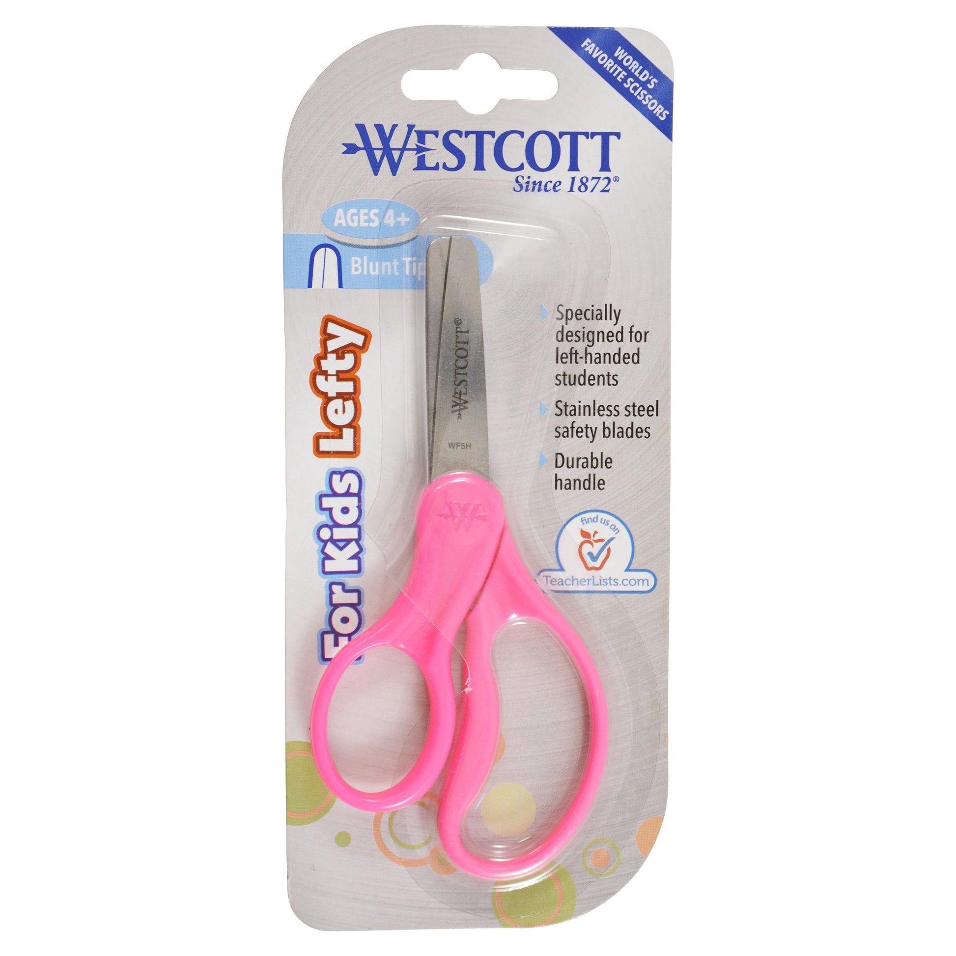 Westcott 5’’ Left Handed Kids Scissors Blunt Assorted Colors (13594) - World’s Favorite