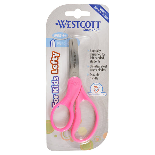 Westcott 5’’ Left Handed Kids Scissors Blunt Assorted Colors (13594) - World’s Favorite