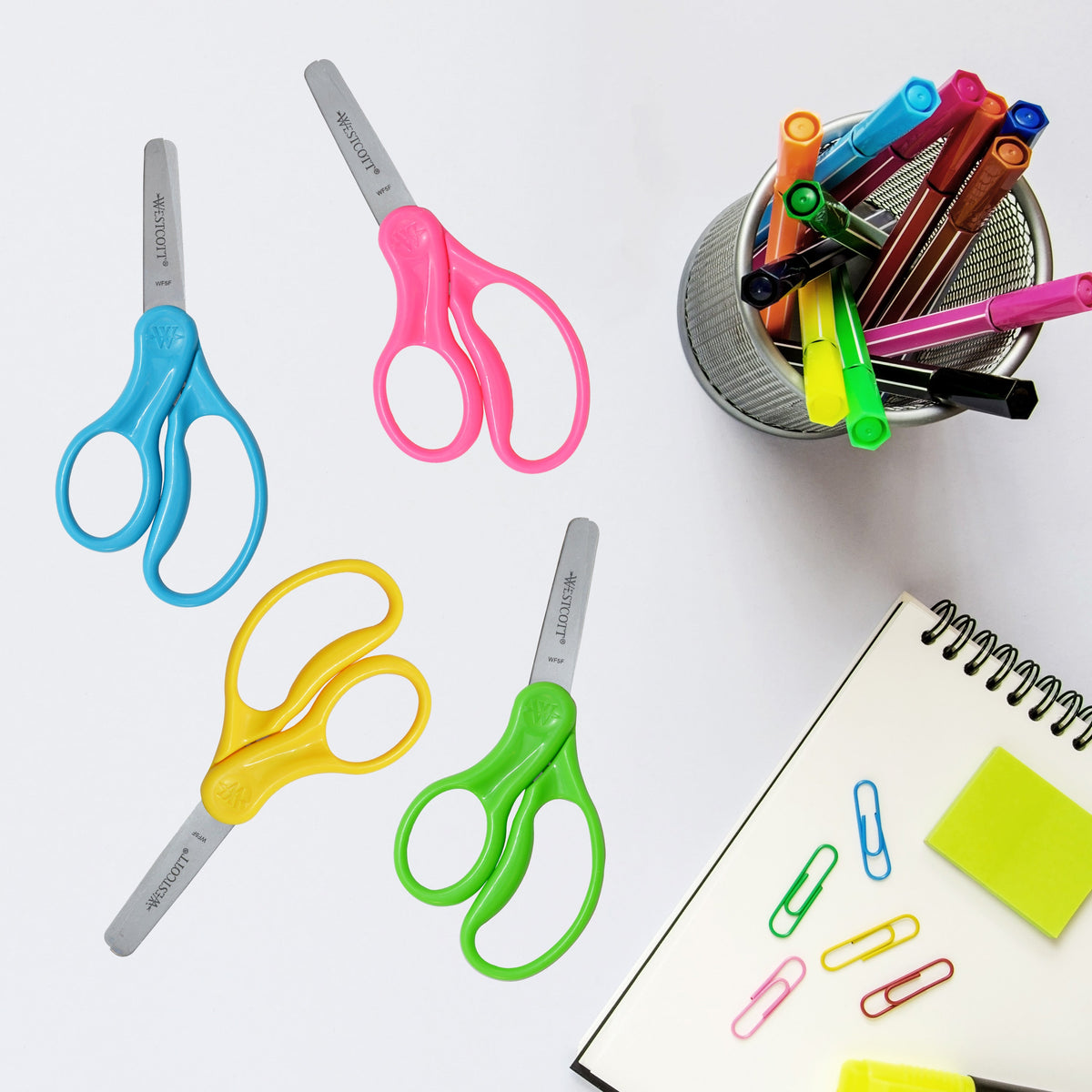 Westcott 5’’ Left Handed Kids Scissors Blunt Assorted Colors (13594) - World’s Favorite