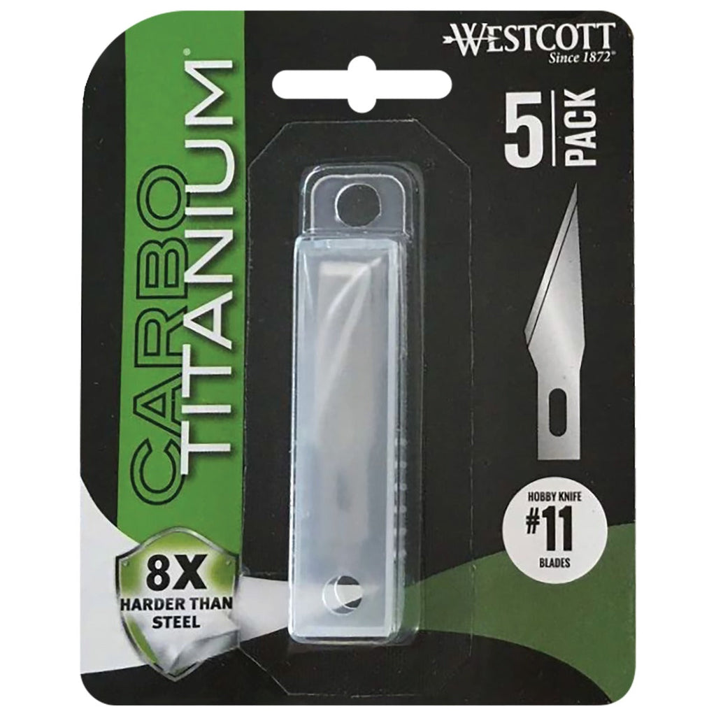 Westcott 5-Pack CarboTitanium® Hobby Knife #11 Standard