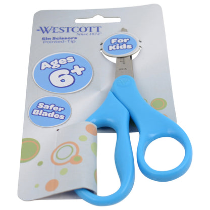 Westcott 5’’ Pointed-Tip Scissors for Kids Ages 6-8 - School or Crafting - Back to Supplies - Red Blue