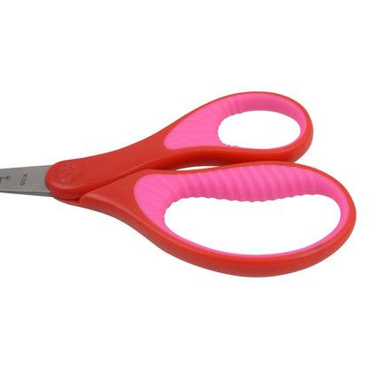 Westcott 5’’ Soft Handle Pointed-Tip Scissors for Kids Ages 6-8 - School or Crafting - Back to Supplies - Red/Pink