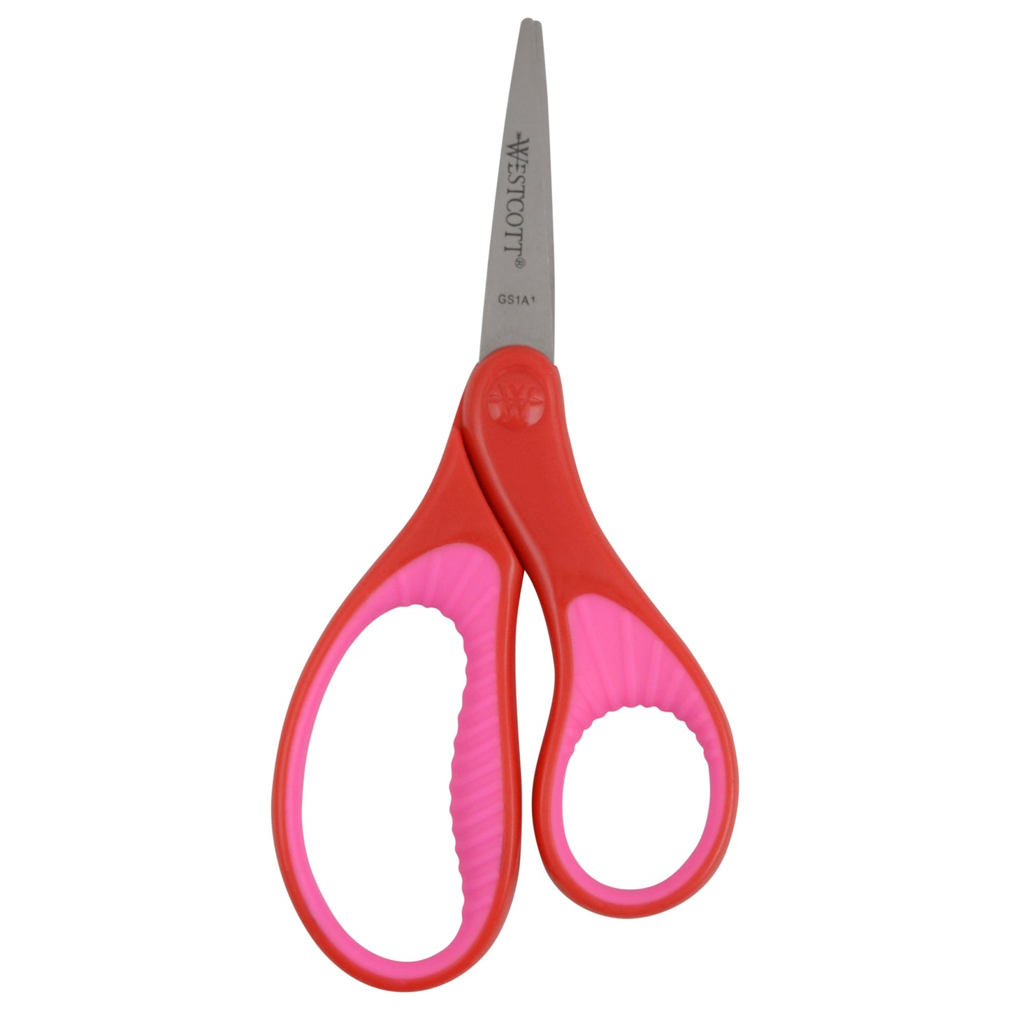 Westcott 5’’ Soft Handle Pointed-Tip Scissors for Kids Ages 6-8 - School or Crafting - Back to Supplies - Red/Pink