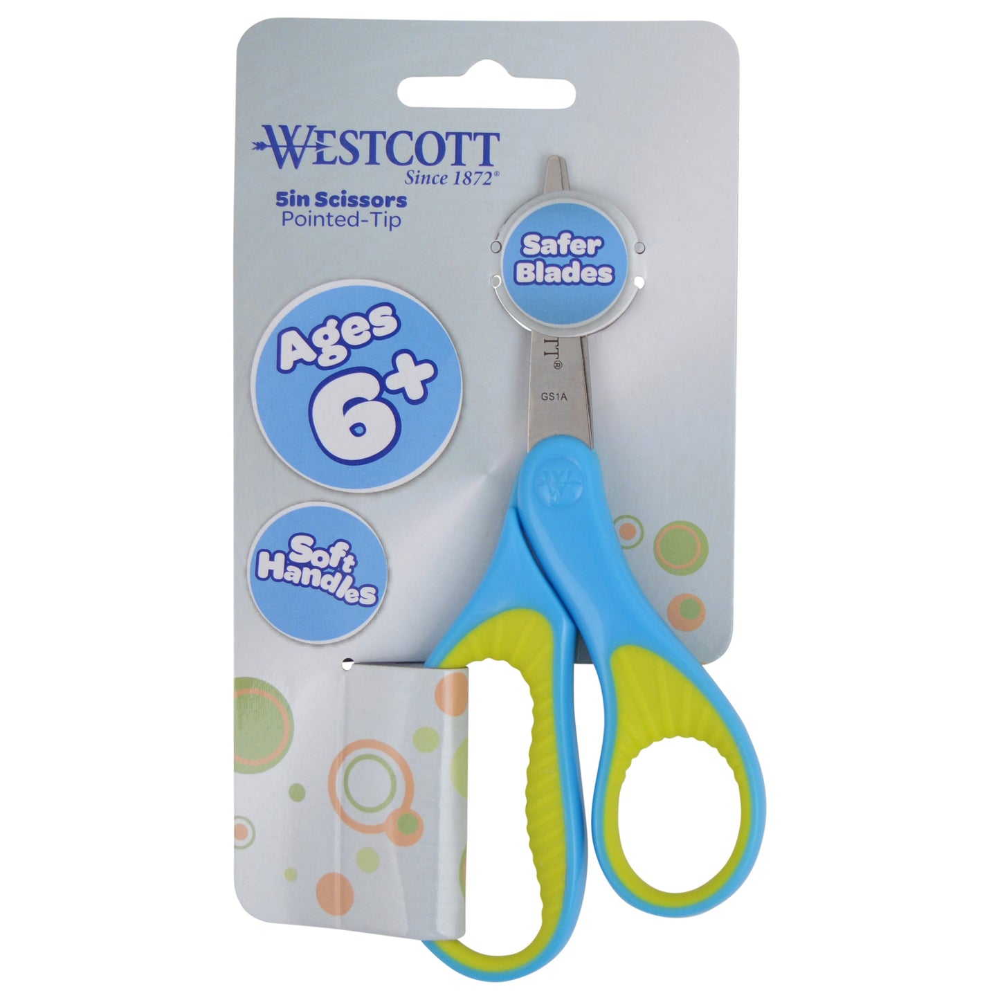 Westcott 5’’ Soft Handle Pointed-Tip Scissors for Kids Ages 6-8 - School or Crafting - Back to Supplies - Red/Pink