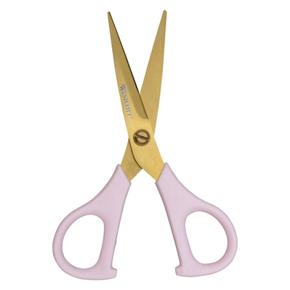 Westcott 5in All Purpose Kitchen Snips for Herbs Pink with Gold Blade (00822) - World’s Favorite Scissors