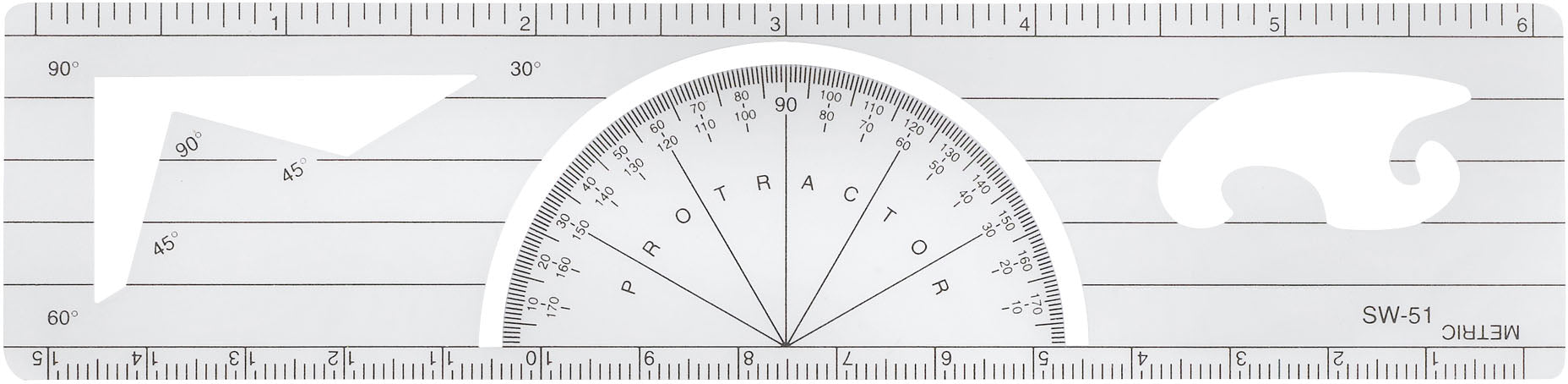 Westcott 6’’/15 cm Protractor Ruler (SW-51)