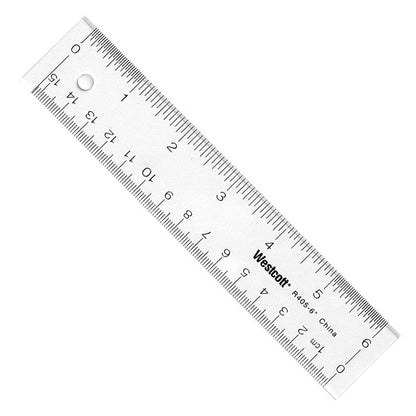 Westcott 6’’ Acrylic Ruler Clear (10561) - 12