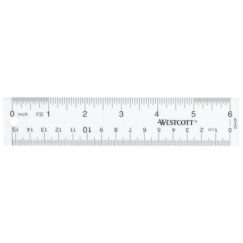 Westcott 6’’ Acrylic Ruler Clear (10561)