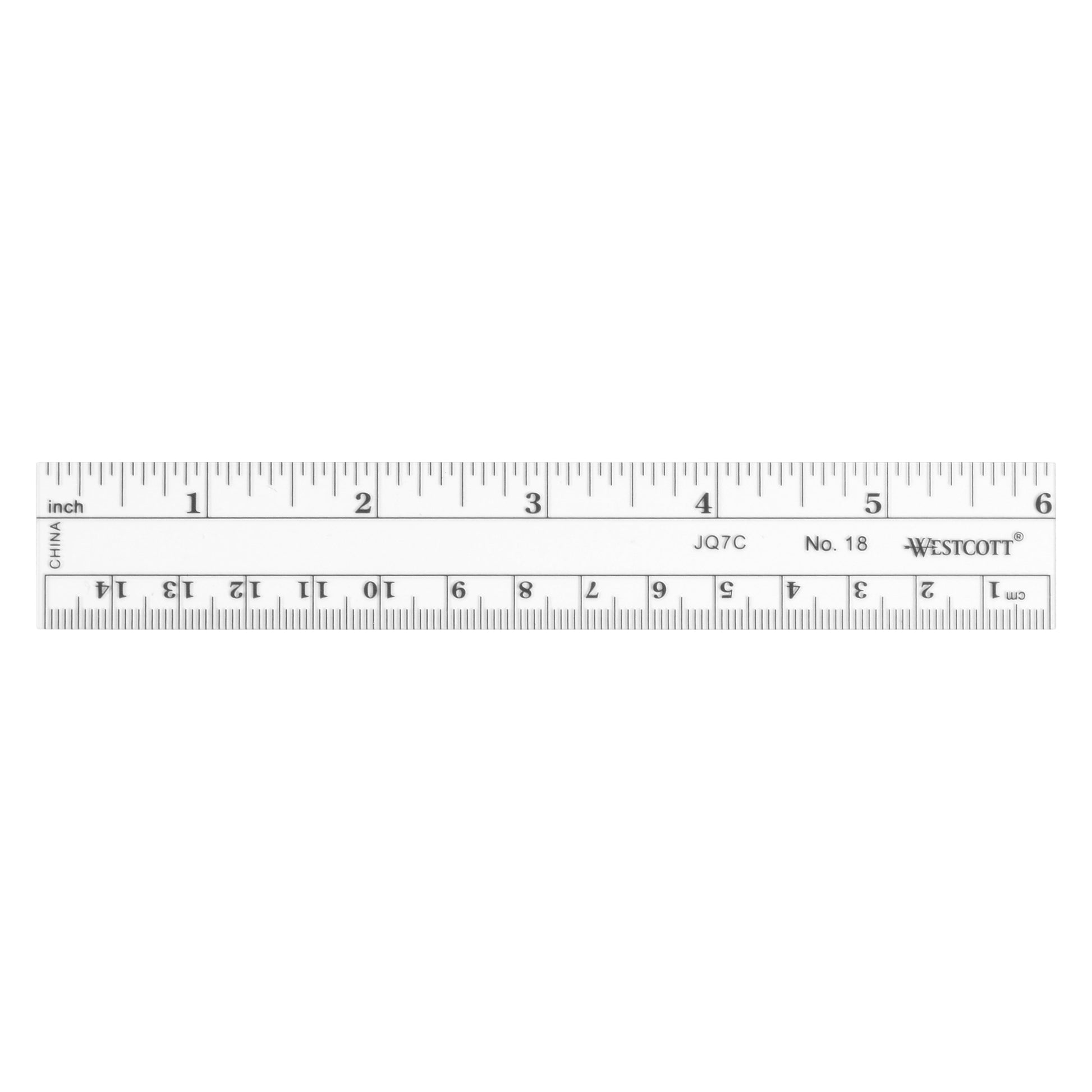 Westcott 6’’ Flexible Inch/Metric Ruler Bulk Packed (Box of 100) (18-BP) - World’s Favorite Scissors