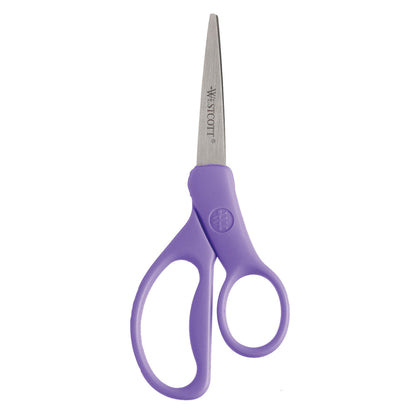 Westcott 6’’ Hard Handle Student Scissors With Anti-Microbial Protection Assorted Colors (14431) - World’s Favorite