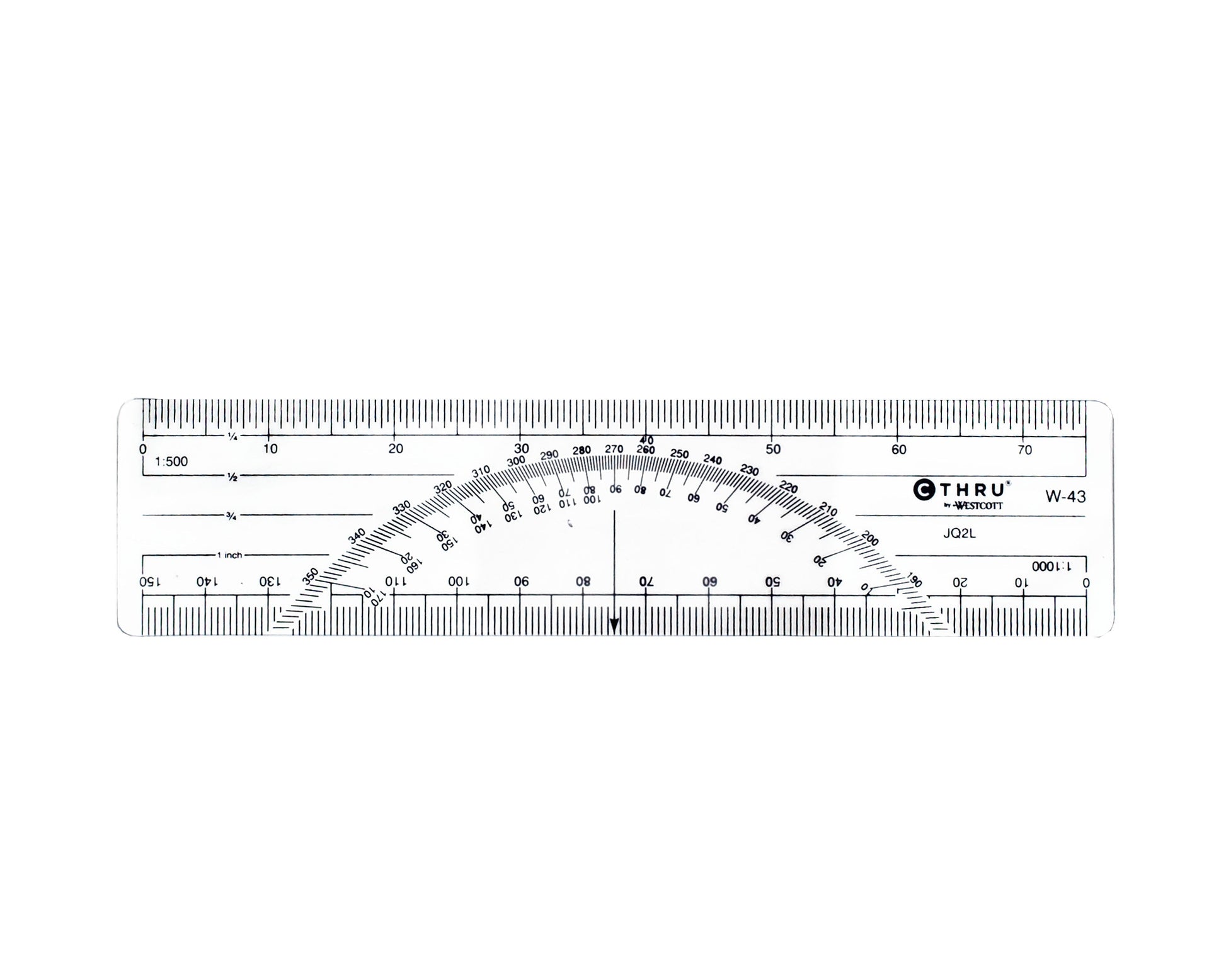 Westcott 6’’ Metric Protractor Ruler (W-43)