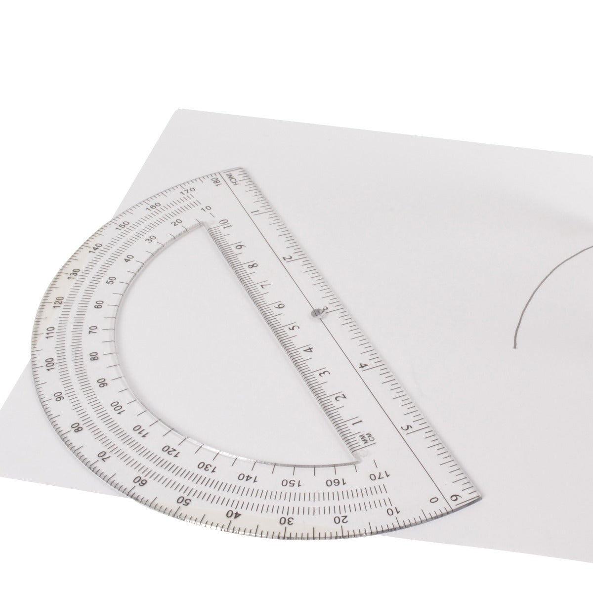 Westcott 6’’ Plastic 180 Degree Protractor Clear (11200)