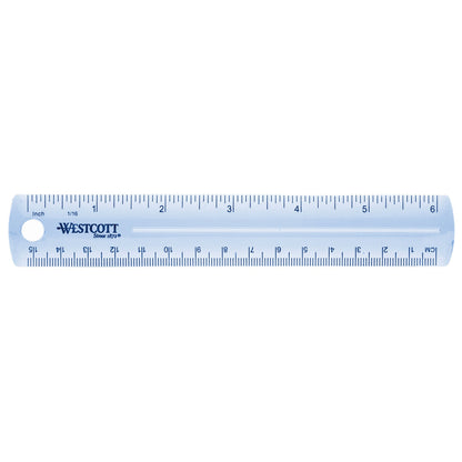 Westcott 6’’ Plastic Ruler Assorted Colors (00412) - World’s Favorite Scissors