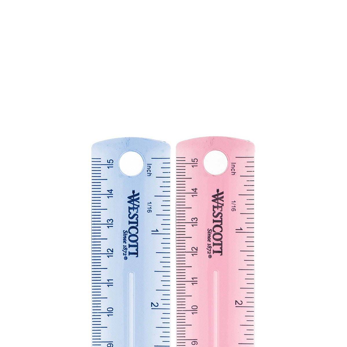 Westcott 6’’ Plastic Ruler Assorted Colors (2 pack) (00414) - World’s Favorite Scissors