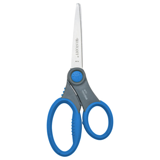 Westcott 6’’ Soft Handle Student Scissors with Anti-Microbial Protection Ages 8+ Assorted Colors (14608) - World’s