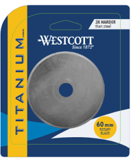 Westcott 60MM Titanium Bonded Rotary Cutter Replacment Blade (15376) - World’s Favorite Scissors