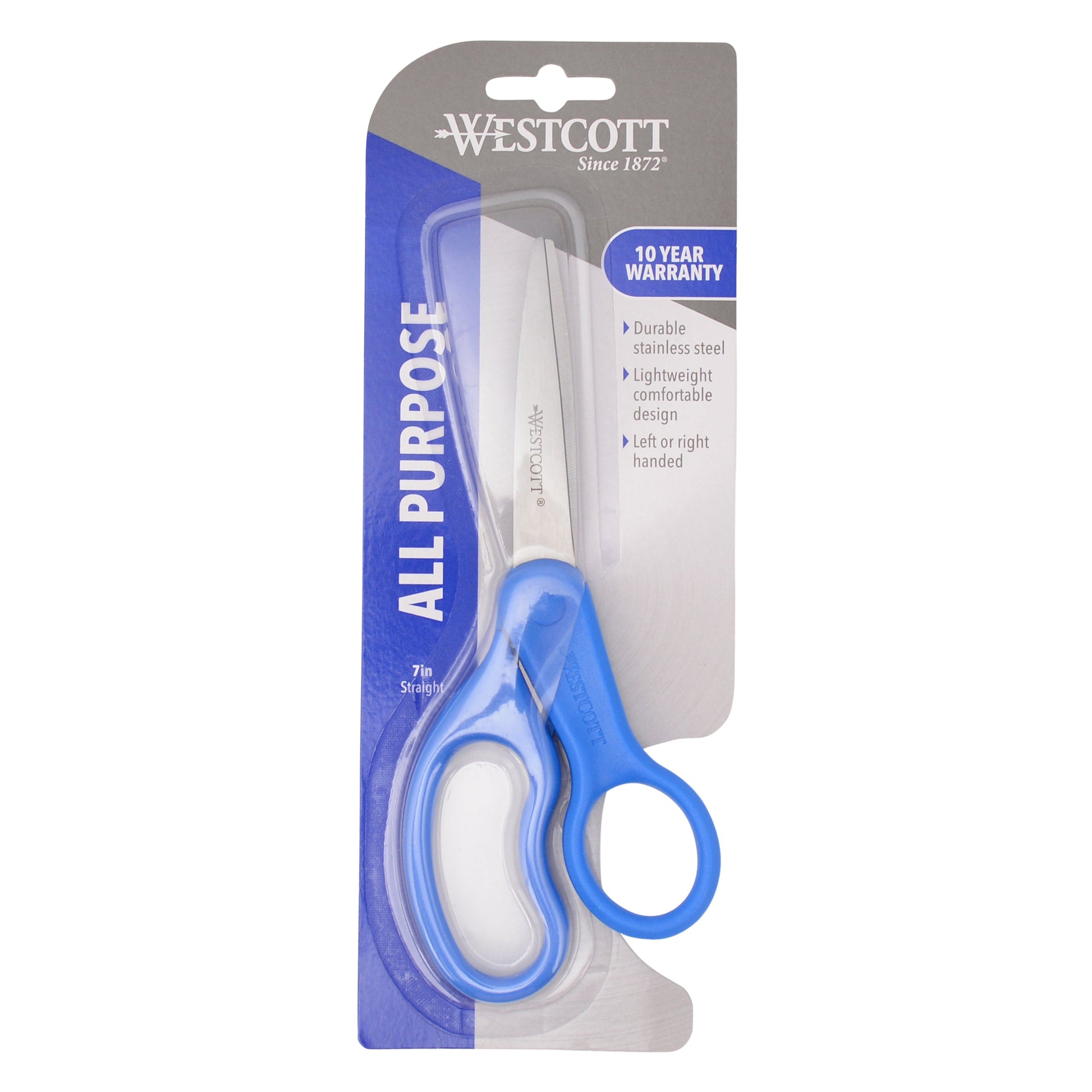 Westcott 7’’ All Purpose Preferred Stainless Steel Scissors Blue (44217)