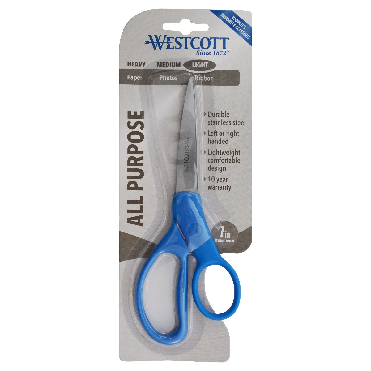 Westcott 7’’ All Purpose Preferred Stainless Steel Scissors Blue (43217)