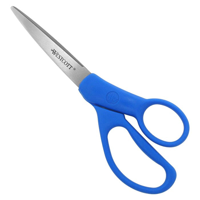 Westcott 7’’ All Purpose Preferred Stainless Steel Scissors Blue (43217) - 1