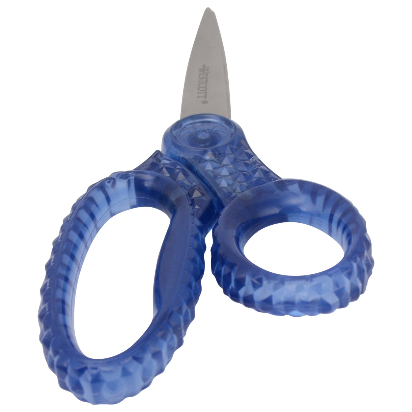 Westcott 7’’ GEM Crystal-Covered Student Scissors for Kids Aged 12+ - School Craft Home DIY Classroom - Blue