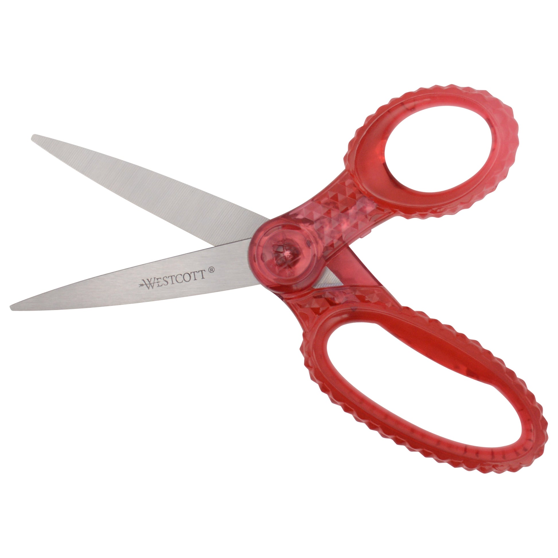Westcott 7’’ GEM Crystal-Covered Student Scissors for Kids Aged 12+ - School Craft Home DIY Classroom - Pink