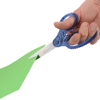 Westcott 7’’ GEM Crystal-Covered Student Scissors for Kids Aged 12+ - School Craft Home DIY Classroom - Blue