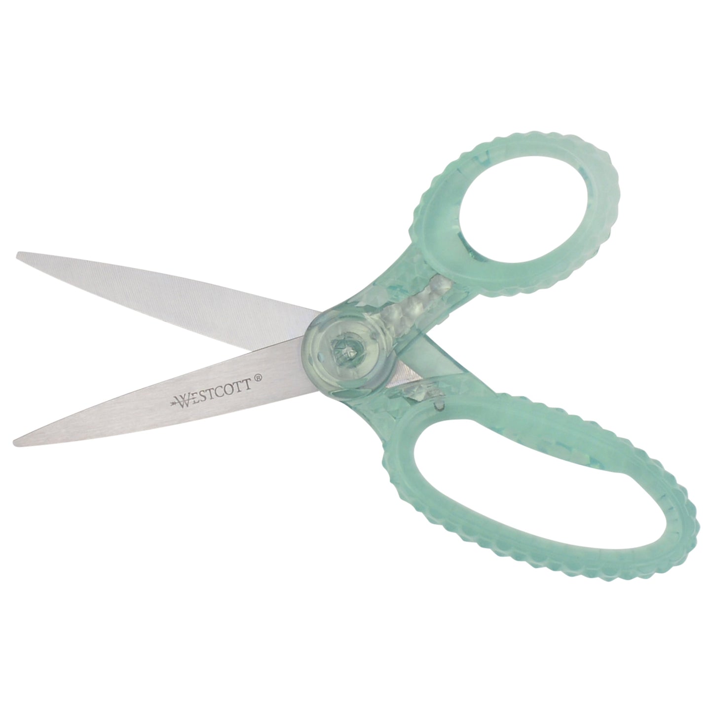 Westcott 7’’ GEM Crystal-Covered Student Scissors for Kids Aged 12+ - School Craft Home DIY Classroom - Green