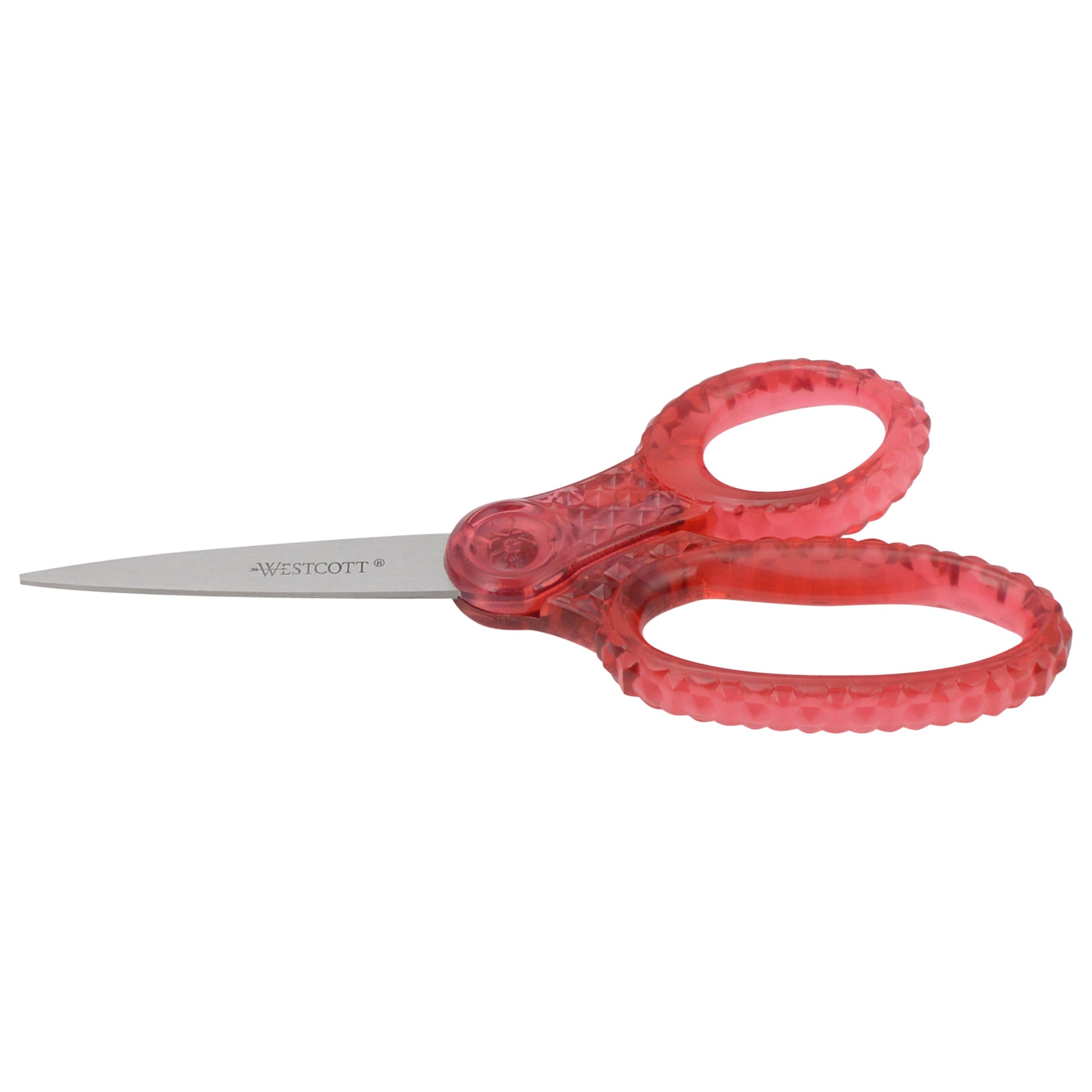Westcott 7’’ GEM Crystal-Covered Student Scissors for Kids Aged 12+ - School Craft Home DIY Classroom - Pink
