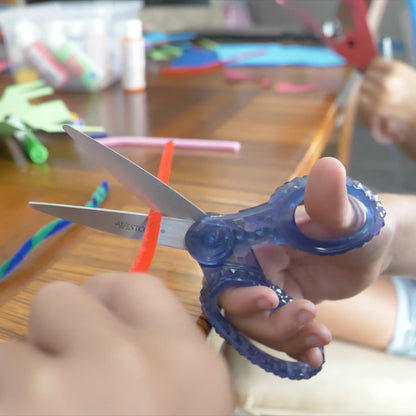Westcott 7’’ GEM Crystal-Covered Student Scissors for Kids Aged 12+ - School Craft Home DIY Classroom - Blue