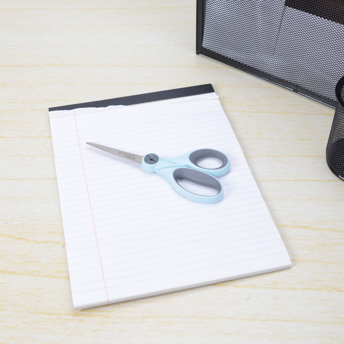 Westcott 7’’ Titanium Bonded Scissors with Adjustable Glide Feature Microtip - Light Blue (15140) - World’s Favorite