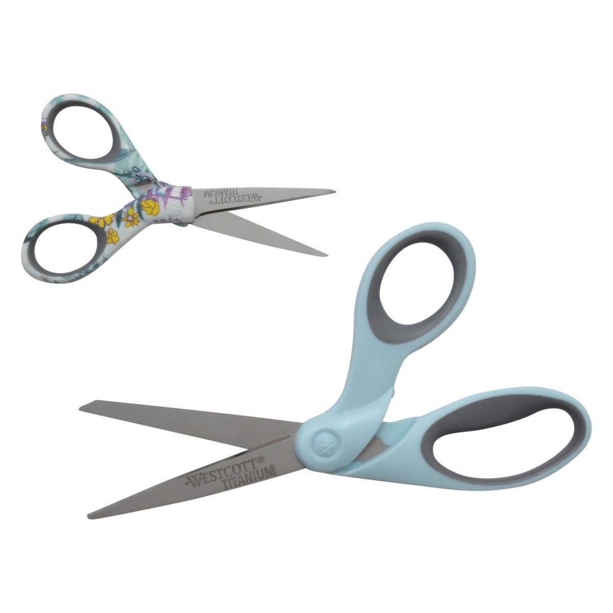 Westcott 8” & 5” Print Titanium 2 Pack Scissor Set