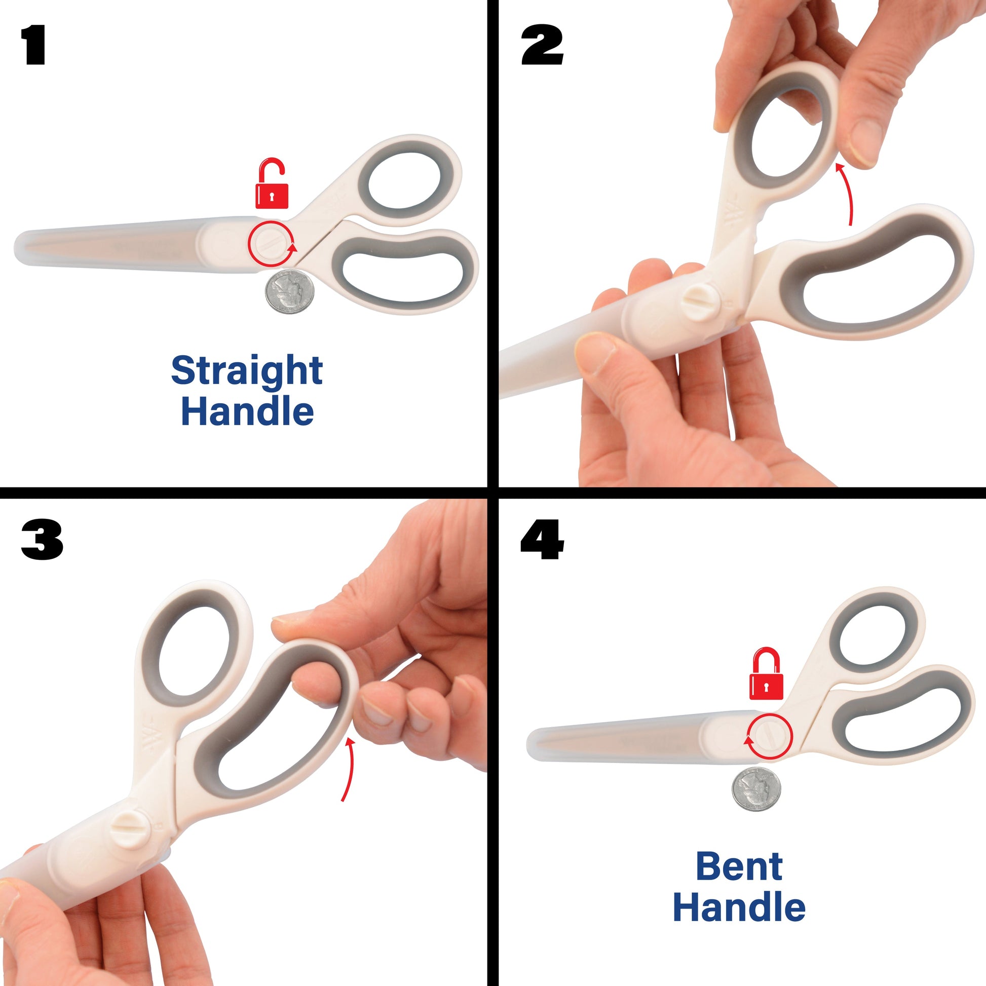 Westcott 8.5” Swivel Pivot Scissors Adjustable Straight or Bent Blades Titanium Bonded Ergonomic Cutting