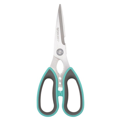 Westcott 8.5’’ Titanium Bonded Soft Handle Kitchen Utility Shears Teal (00827) - World’s Favorite Scissors