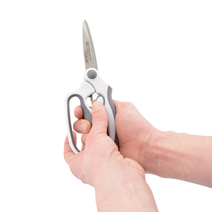 Westcott 8.5’’ Titanium Bonded Spring-Assist Easy Cut Scissors White/Gray (00995-Parent) - World’s Favorite