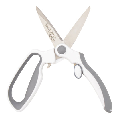 Westcott 8.5’’ Titanium Bonded Spring-Assist Easy Cut Scissors White/Gray (00995-Parent) - World’s Favorite