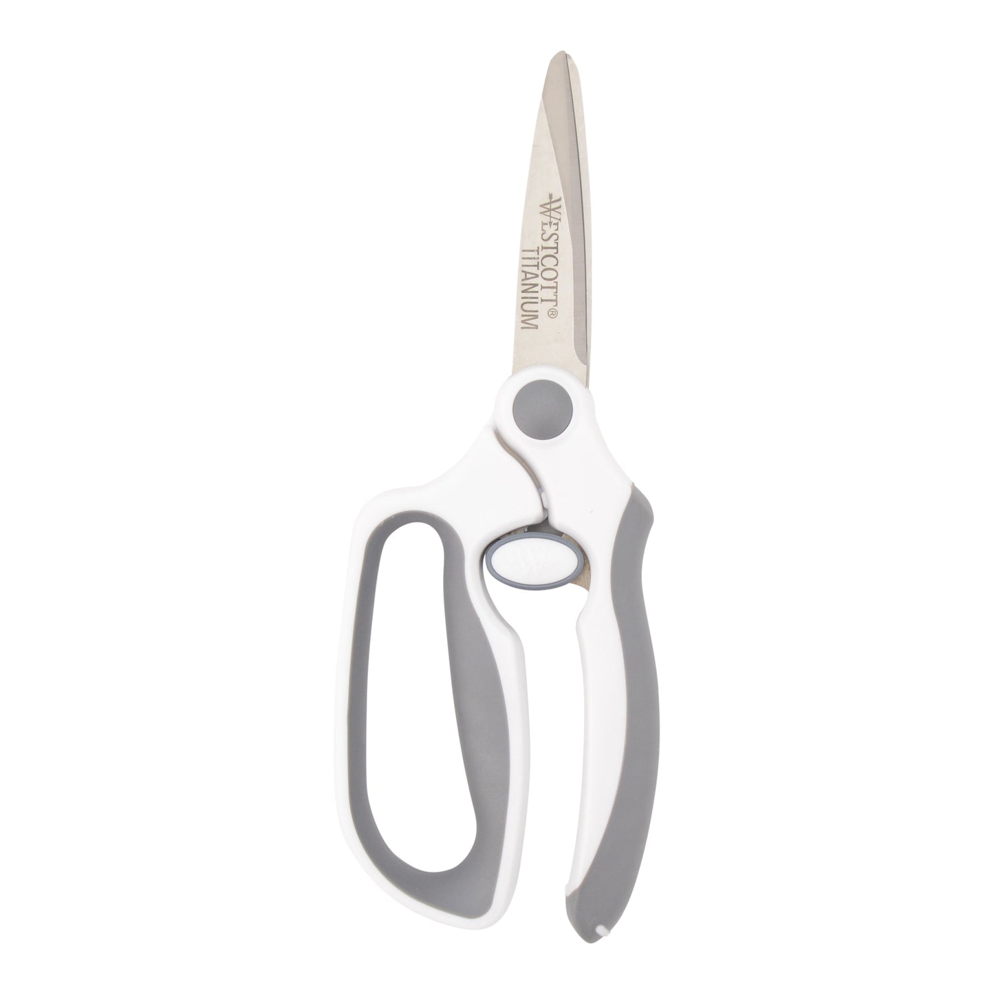 Westcott 8.5’’ Titanium Bonded Spring-Assist Easy Cut Scissors White/Gray (00995-Parent) - World’s Favorite