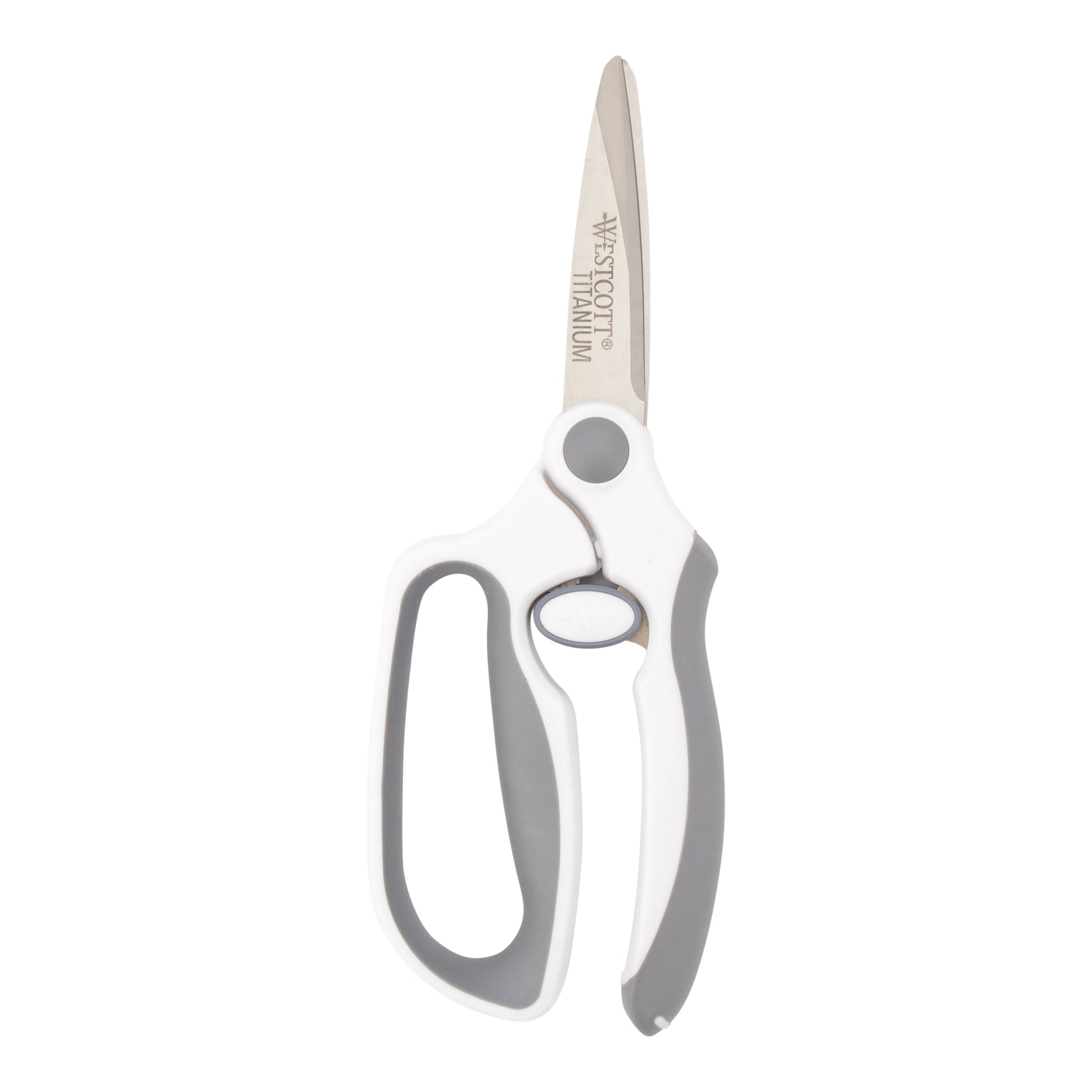 Westcott 8.5’’ Titanium Bonded Spring-Assist Easy Cut Scissors White/Gray (00995-Parent) - World’s Favorite