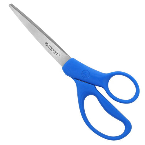 Westcott 8’’ All Purpose Preferred Stainless Steel Scissors Blue (41218) - 1