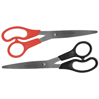 Westcott 8’’ All Purpose Straight Scissors 2pk (14880)