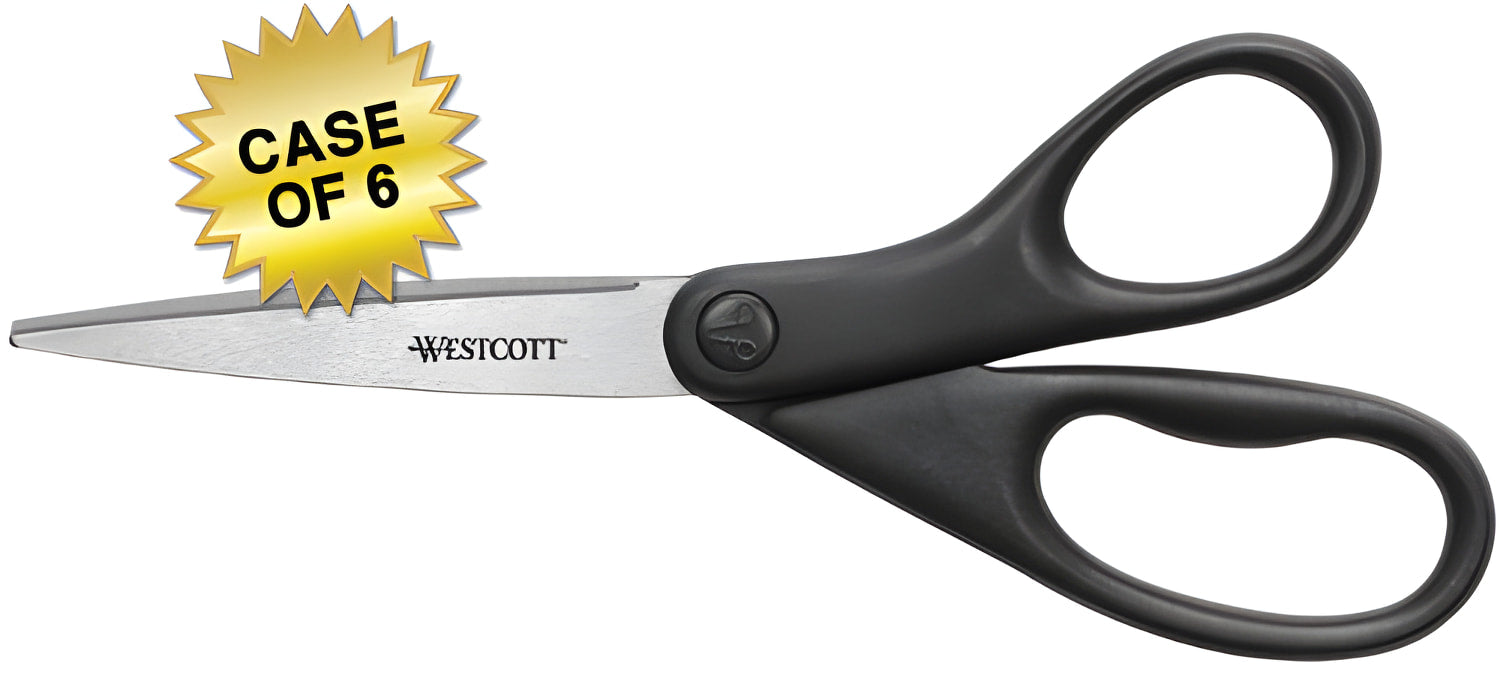 Westcott 8’’ All Purpose Straight Scissors Metallic Black (13139) - 6