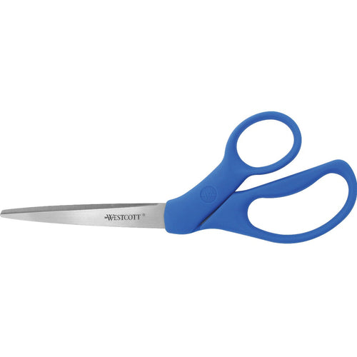 Westcott 8’’ Bent All Purpose Preferred Stainless Steel Scissors Blue (43218)